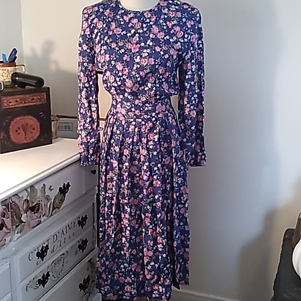 Vintage Karin Stevens 10 grandma 👵granny chic dress 👗😍